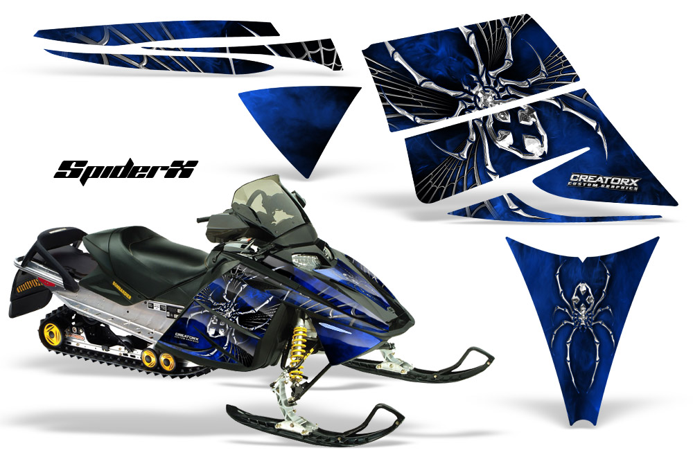 Ski-Doo Rev Graphics Kit SpiderX Blue